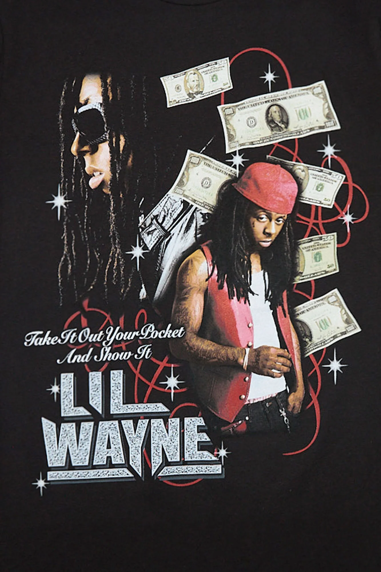 Lil Wayne Cash Graphic Tee - Image 2