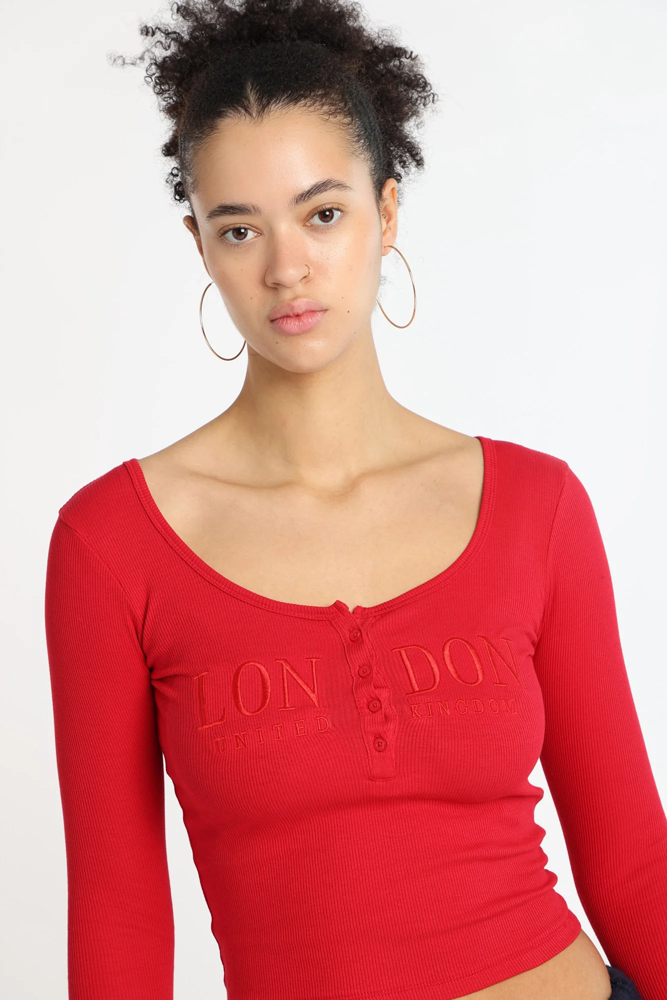 AERO Long Sleeve Henley Baby Tee - Image 23