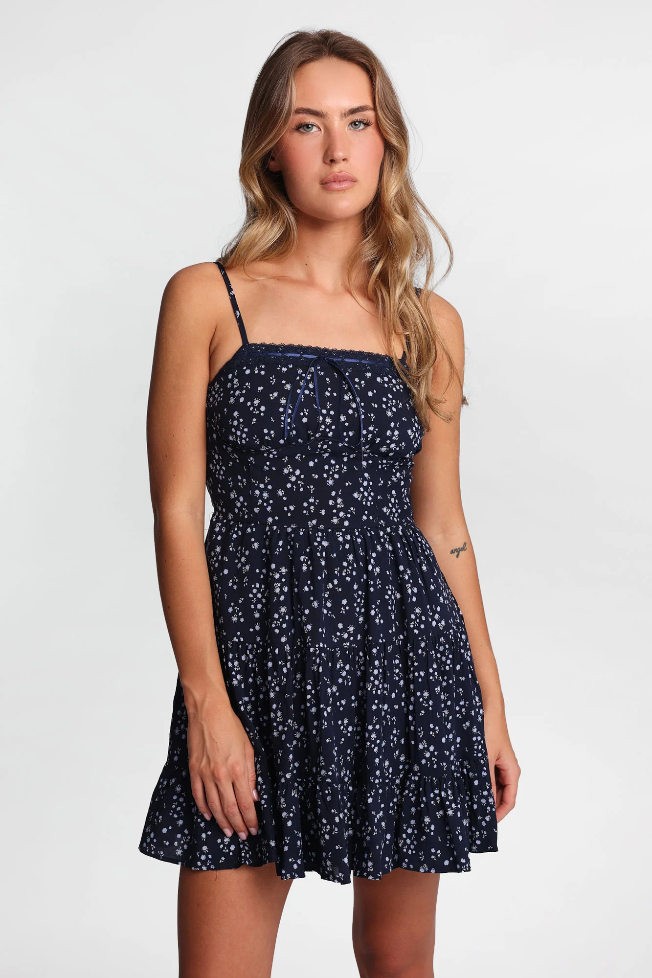 AERO Sweetheart Neckline Babydoll Mini Dress - Image 12