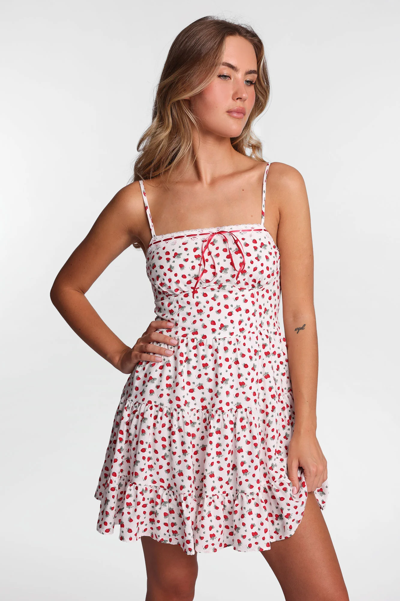 AERO Sweetheart Neckline Babydoll Mini Dress - Image 6