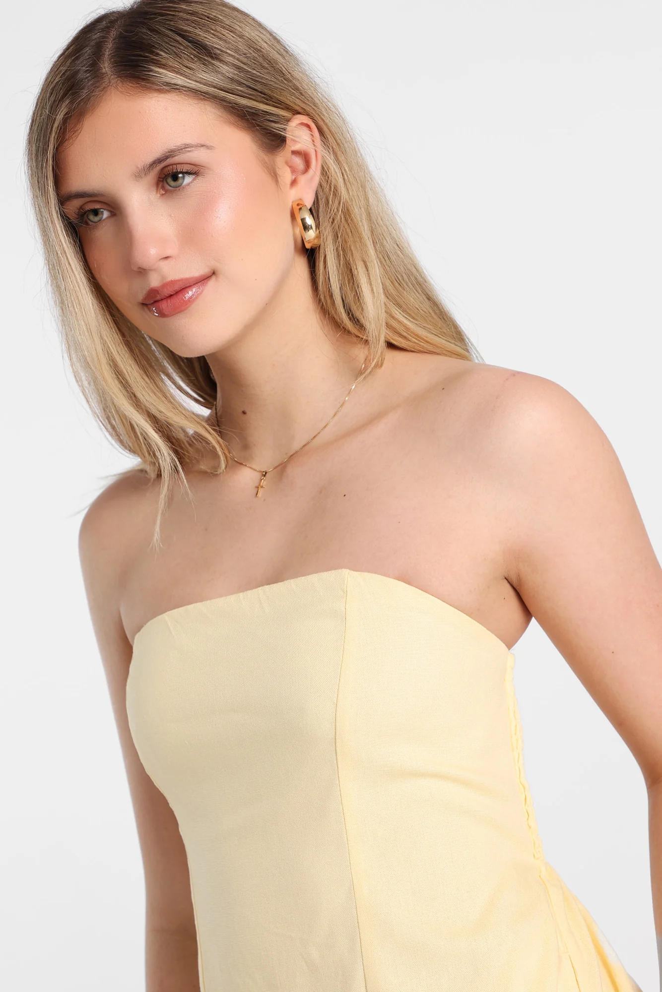 AERO Linen-Blend Strapless Mini Dress - Image 19