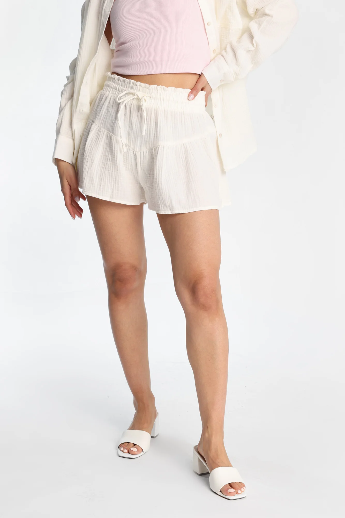 AERO Cotton Gauzy Pull-On Flutter Shorts