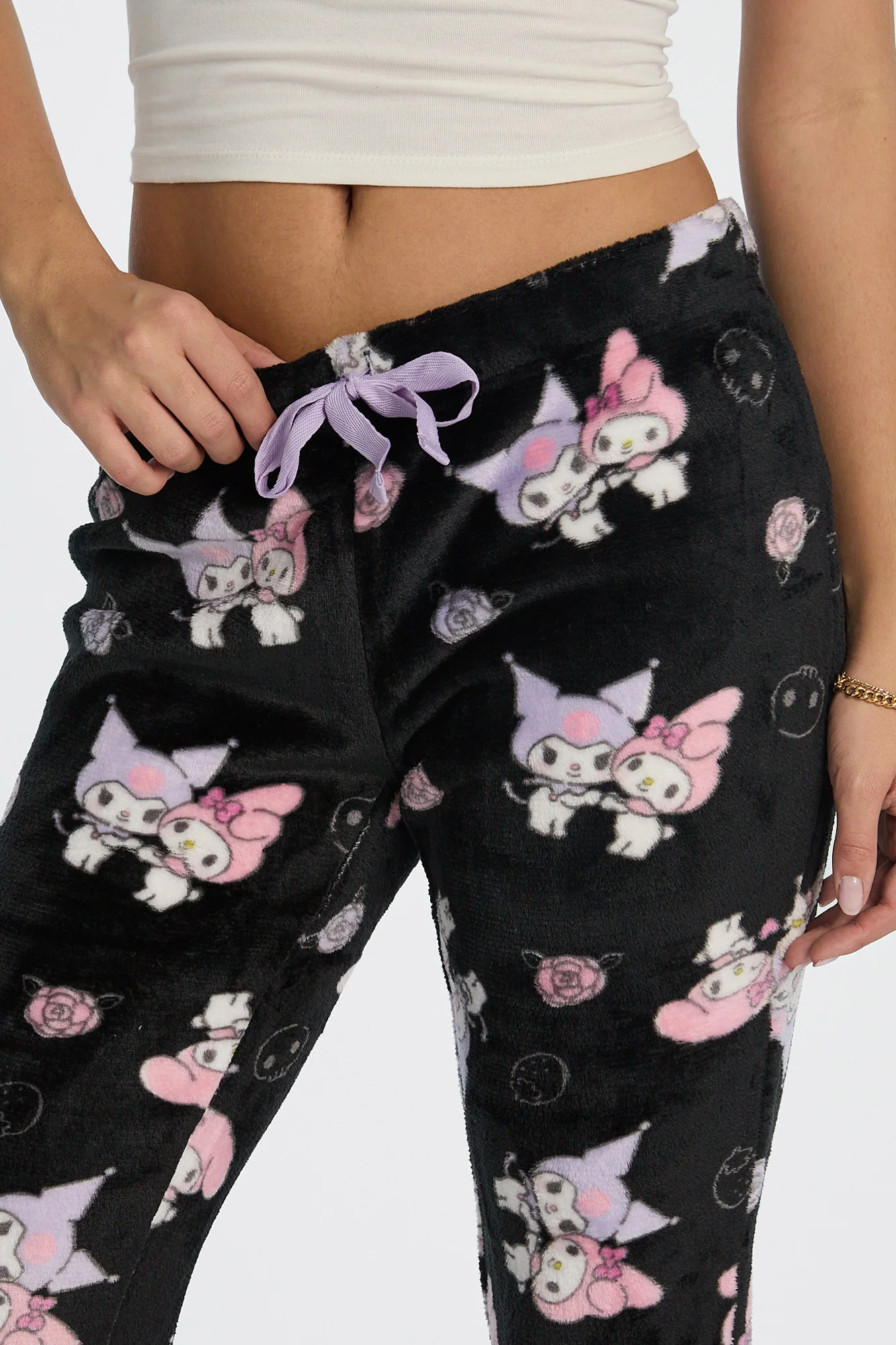 Kuromi My Melody Plush Pajama Pants - Image 2