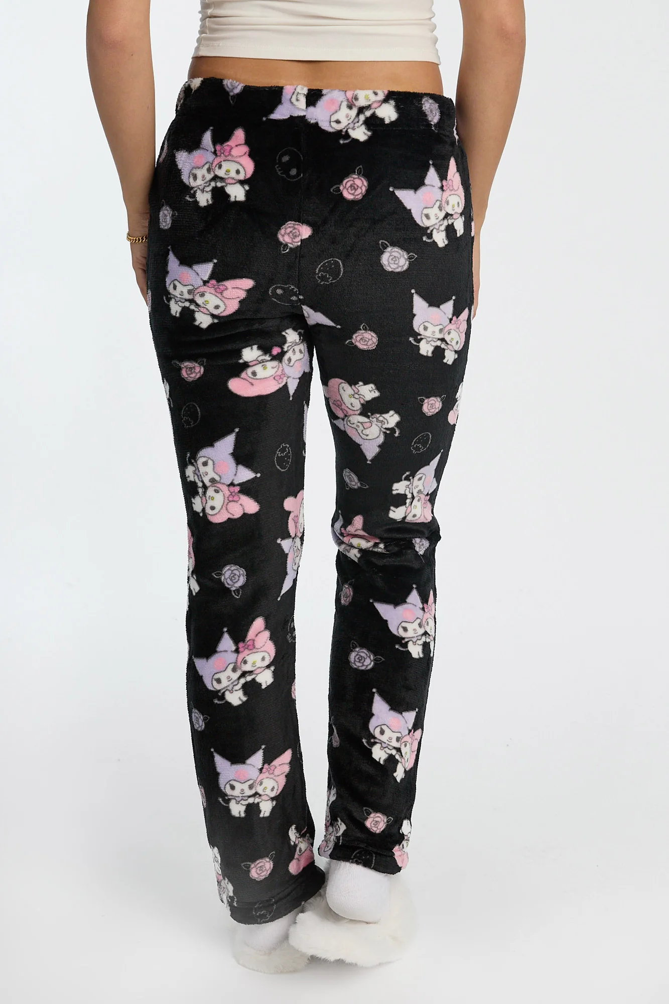 Kuromi My Melody Plush Pajama Pants - Image 3