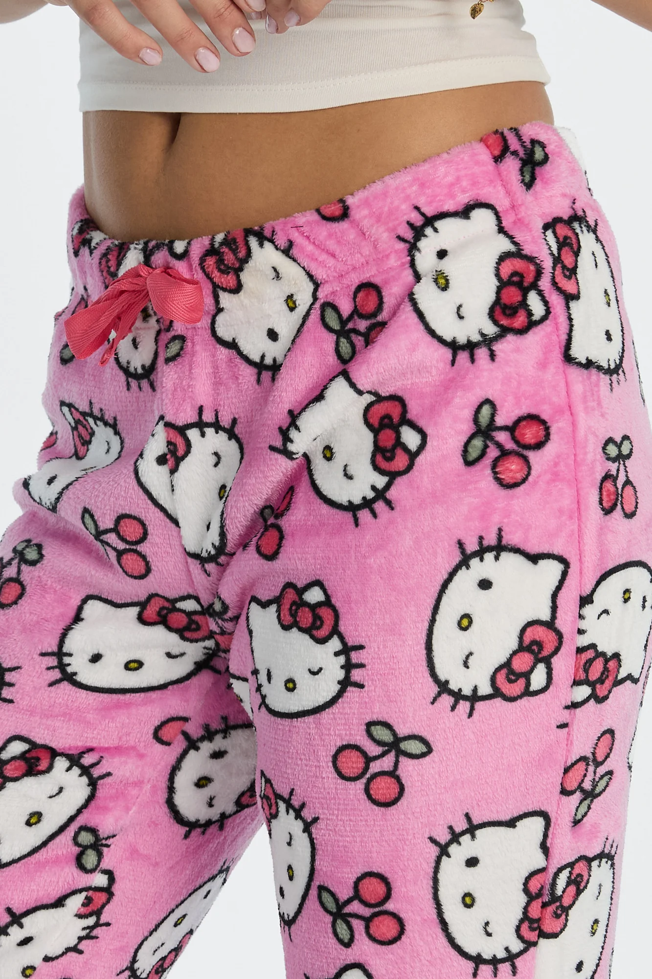 Hello Kitty Cherry Plush Pajama Pants - Image 2