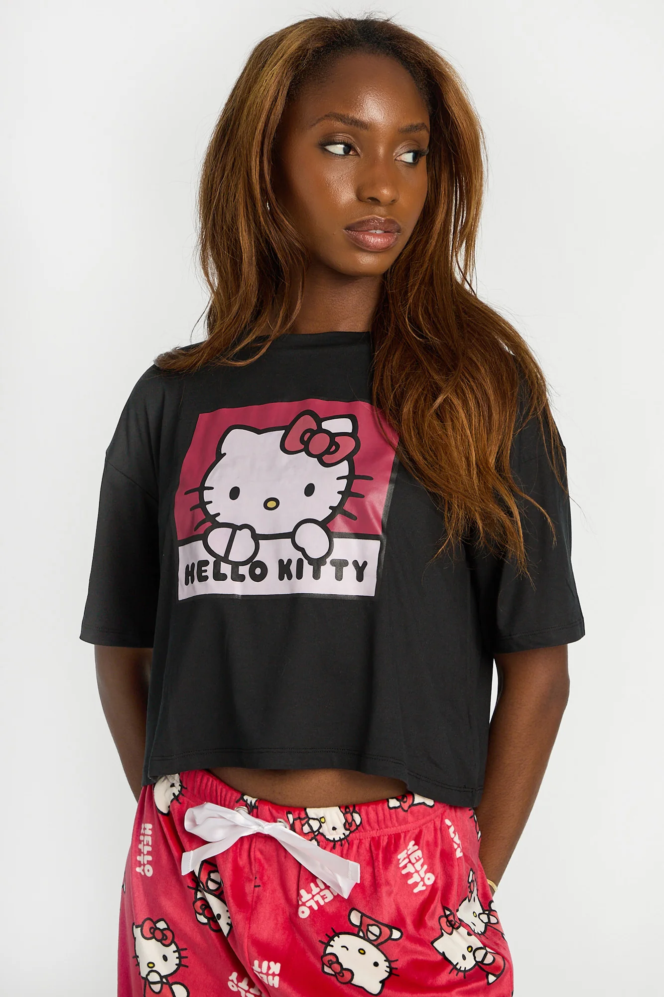 Hello Kitty Super Soft Pajama Tee And Velour Pajama Pants 2-Piece Set - Image 3