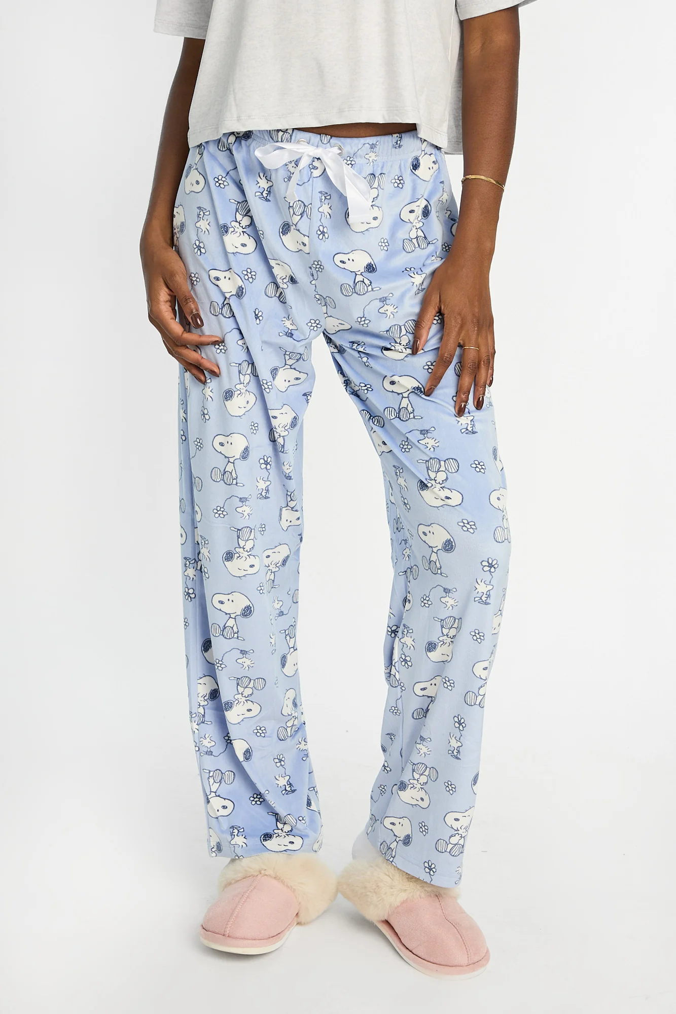 Peanuts Snoopy Wild Super Soft Pajama Tee And Velour Pajama Pants 2-Piece Set - Image 3
