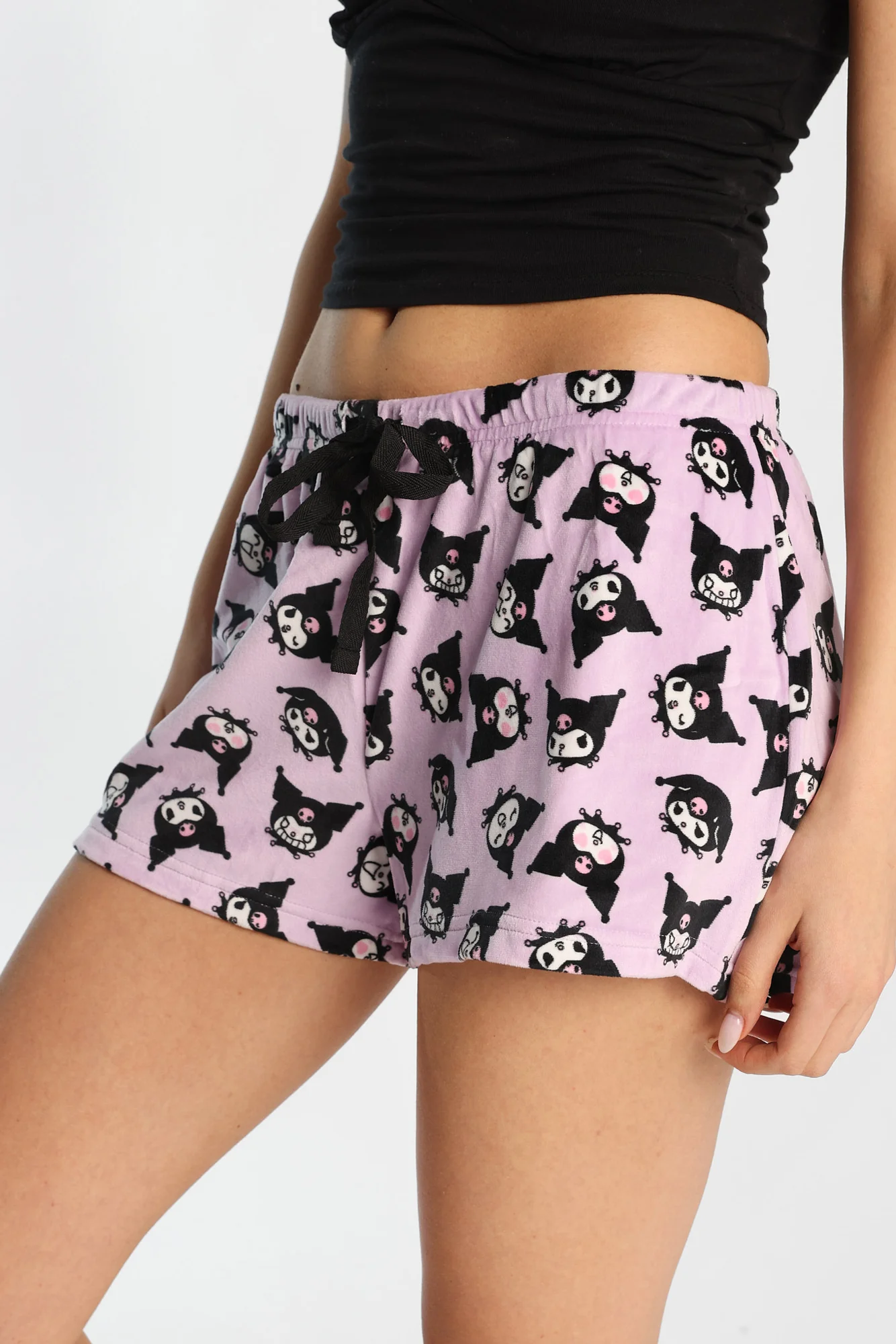 Kuromi Velour Pajama Shorts - Image 2