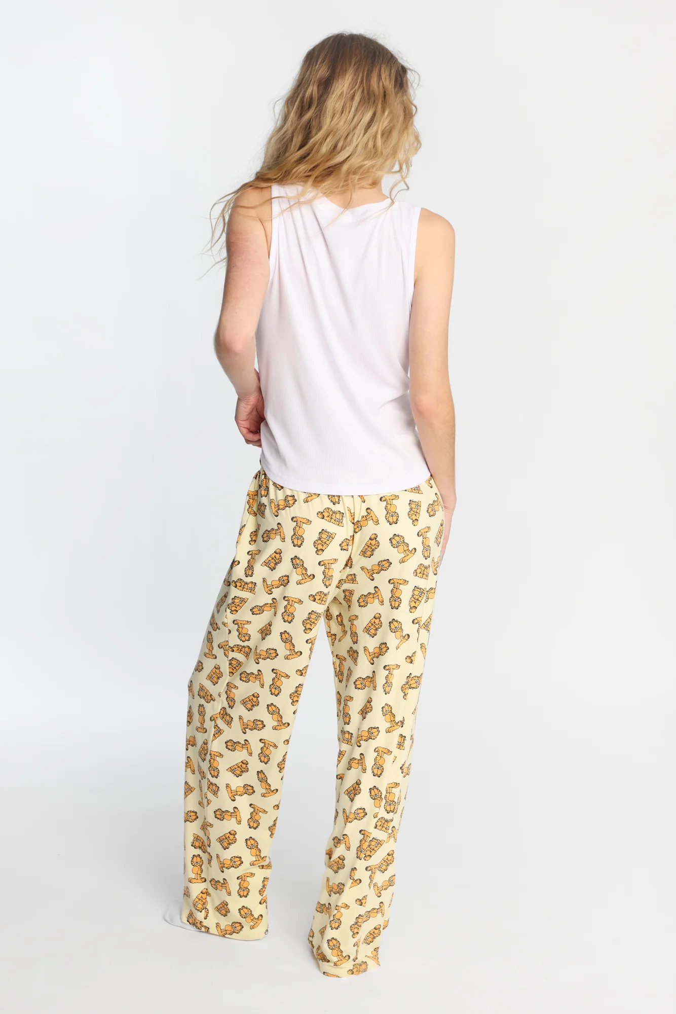 Garfield Ribbed Pajama Tank Top And Pants 2-Piece Set - Image 2