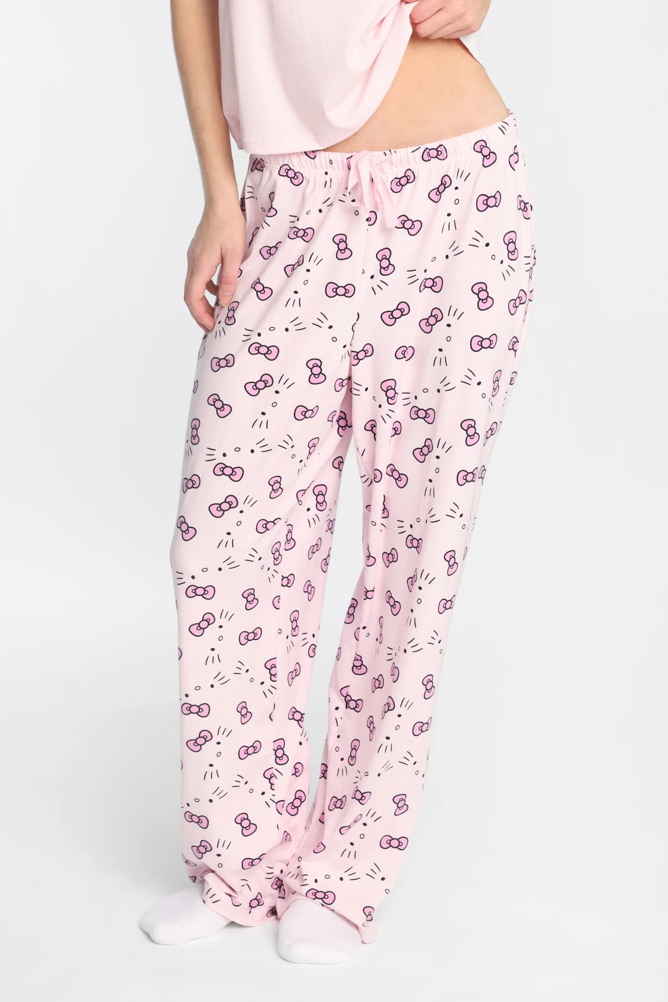 Hello Kitty Ribbed Pajama Tank Top And Pants 2-Piece Set - Image 4