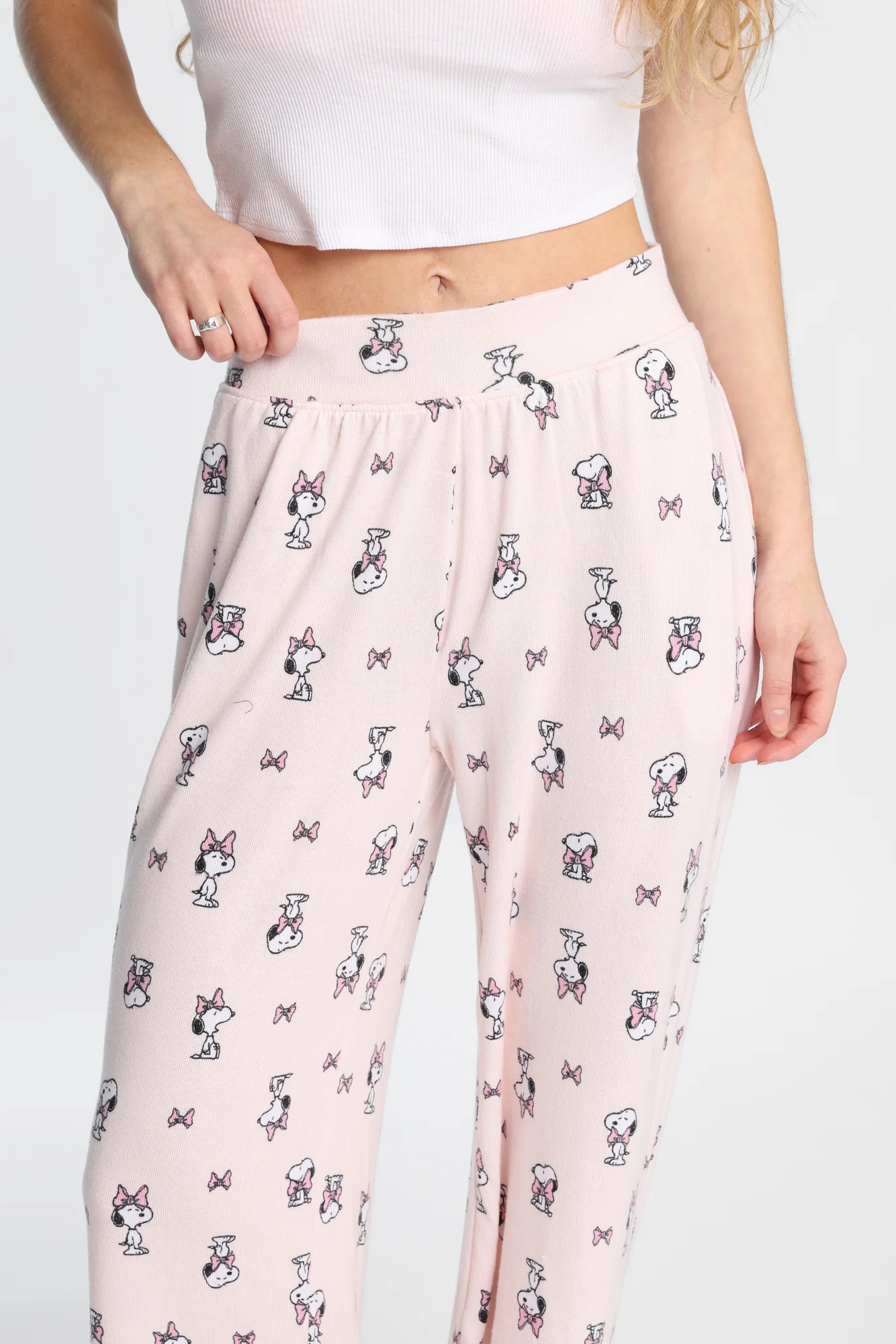 Peanuts Bow Super Soft Wide Leg Pajama Pants - Image 2