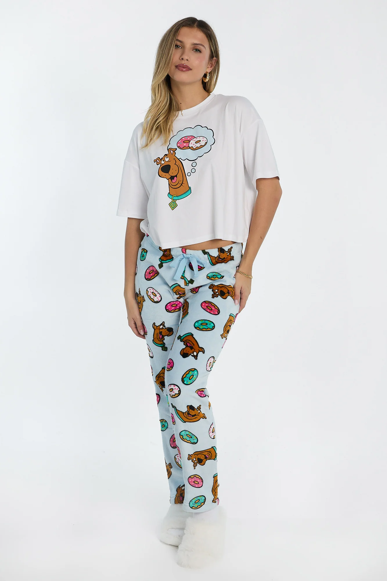 Scooby-Doo Donuts Plush Pajama Pants - Image 2