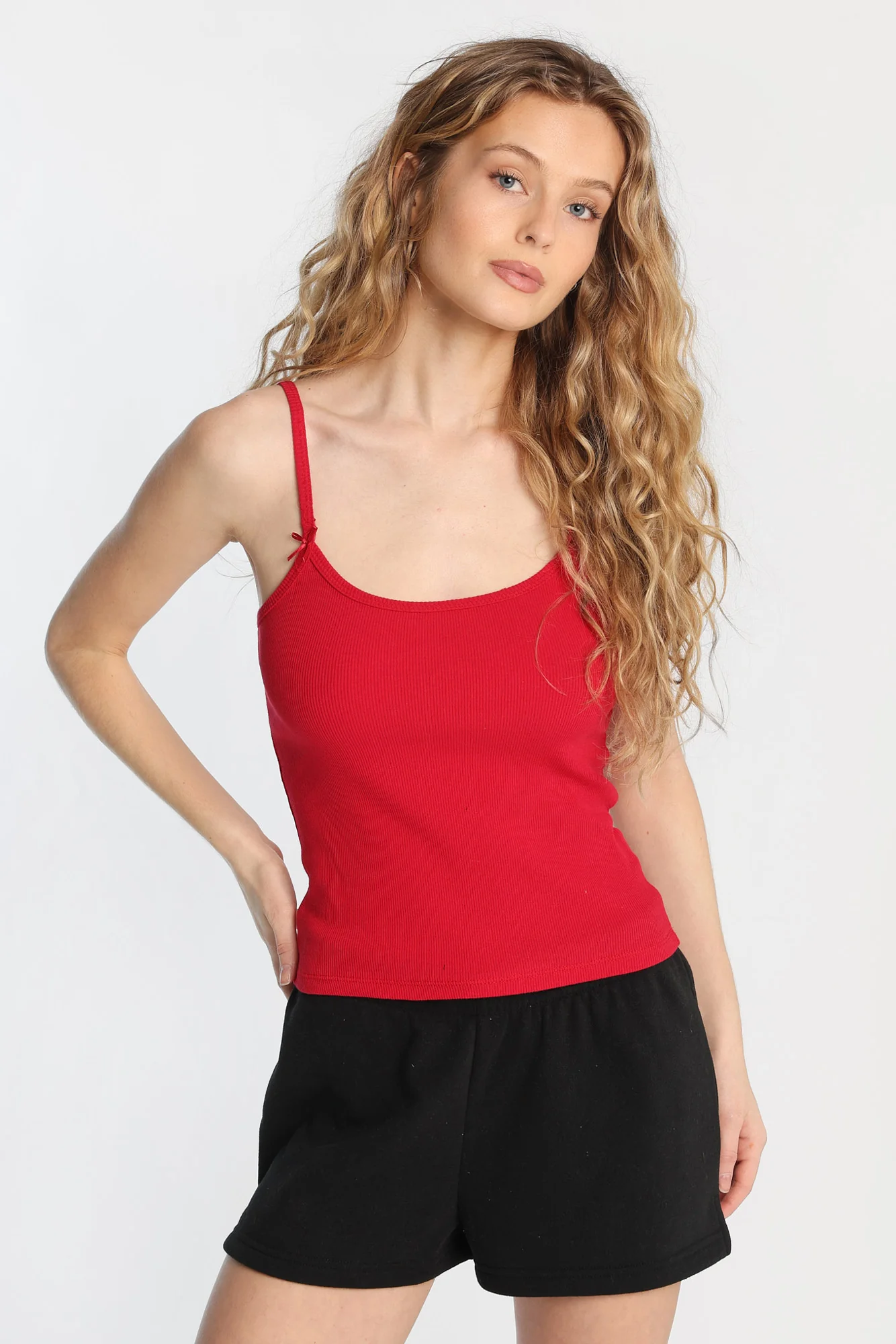 AERO Ribbed Knit Scoop Neck Camisole