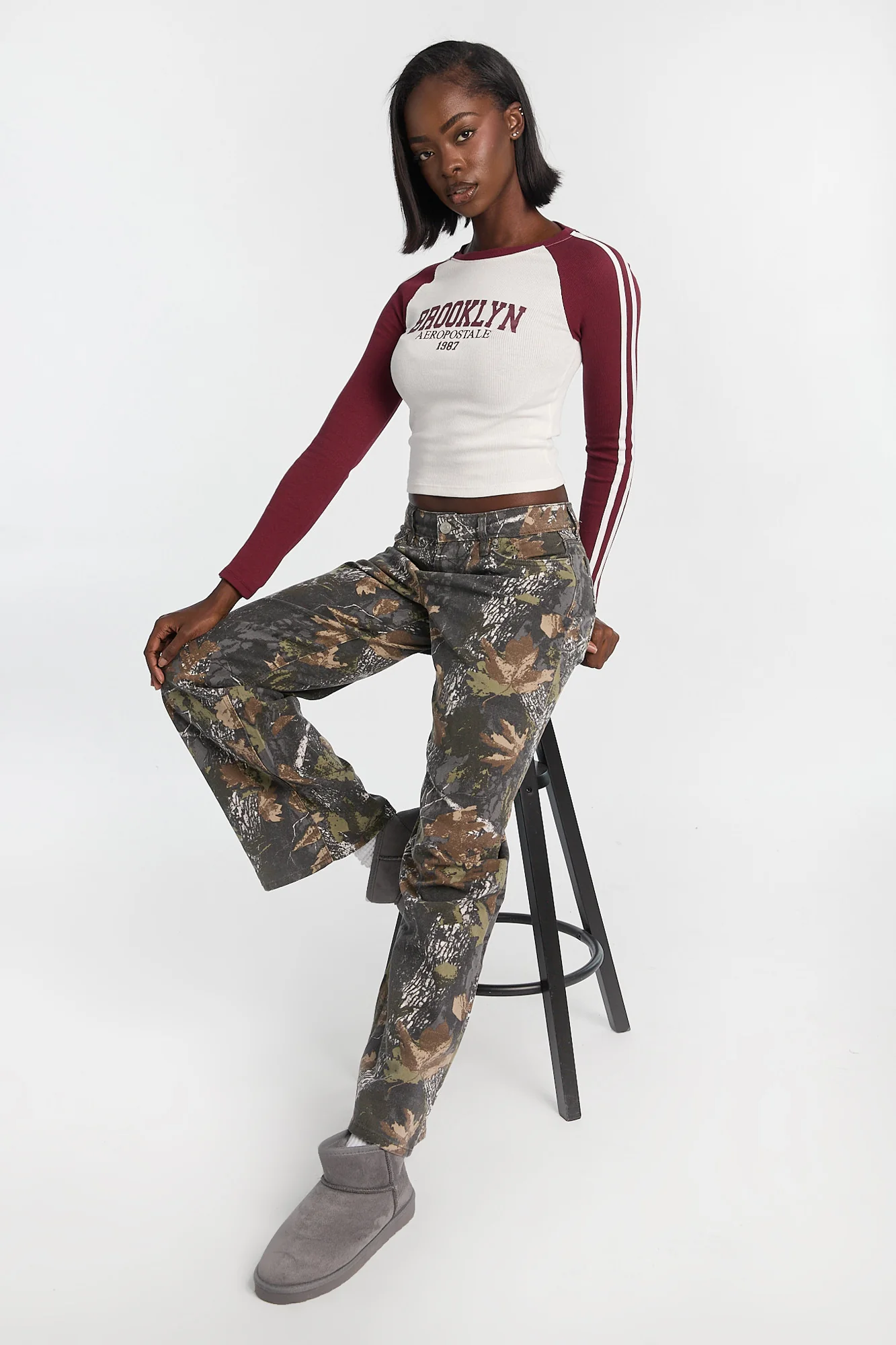 AERO Tree Camouflage Low Rise Baggy Jeans - Image 5