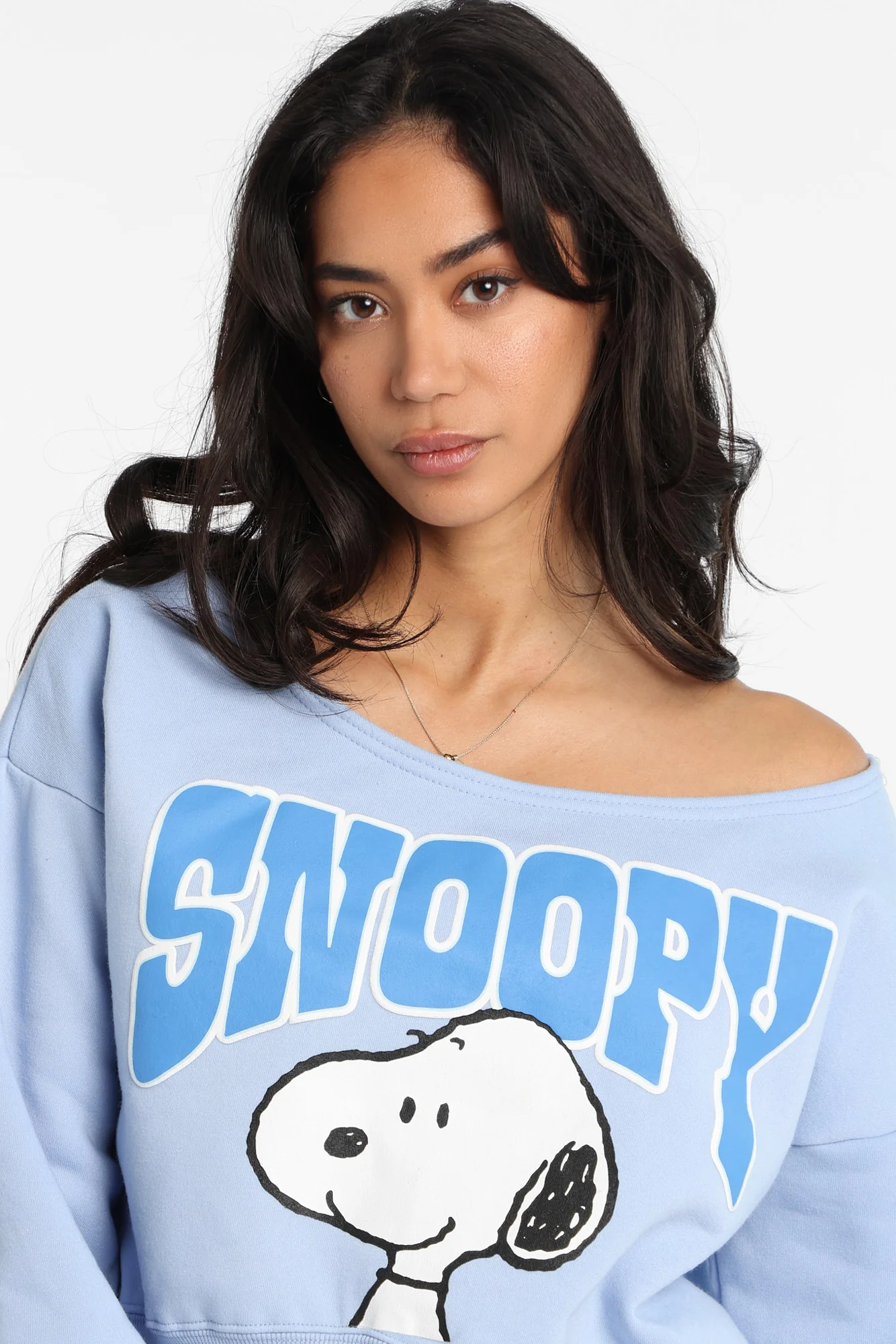 Peanuts Snoopy Off-Shoulder Sweatshirt - Image 2