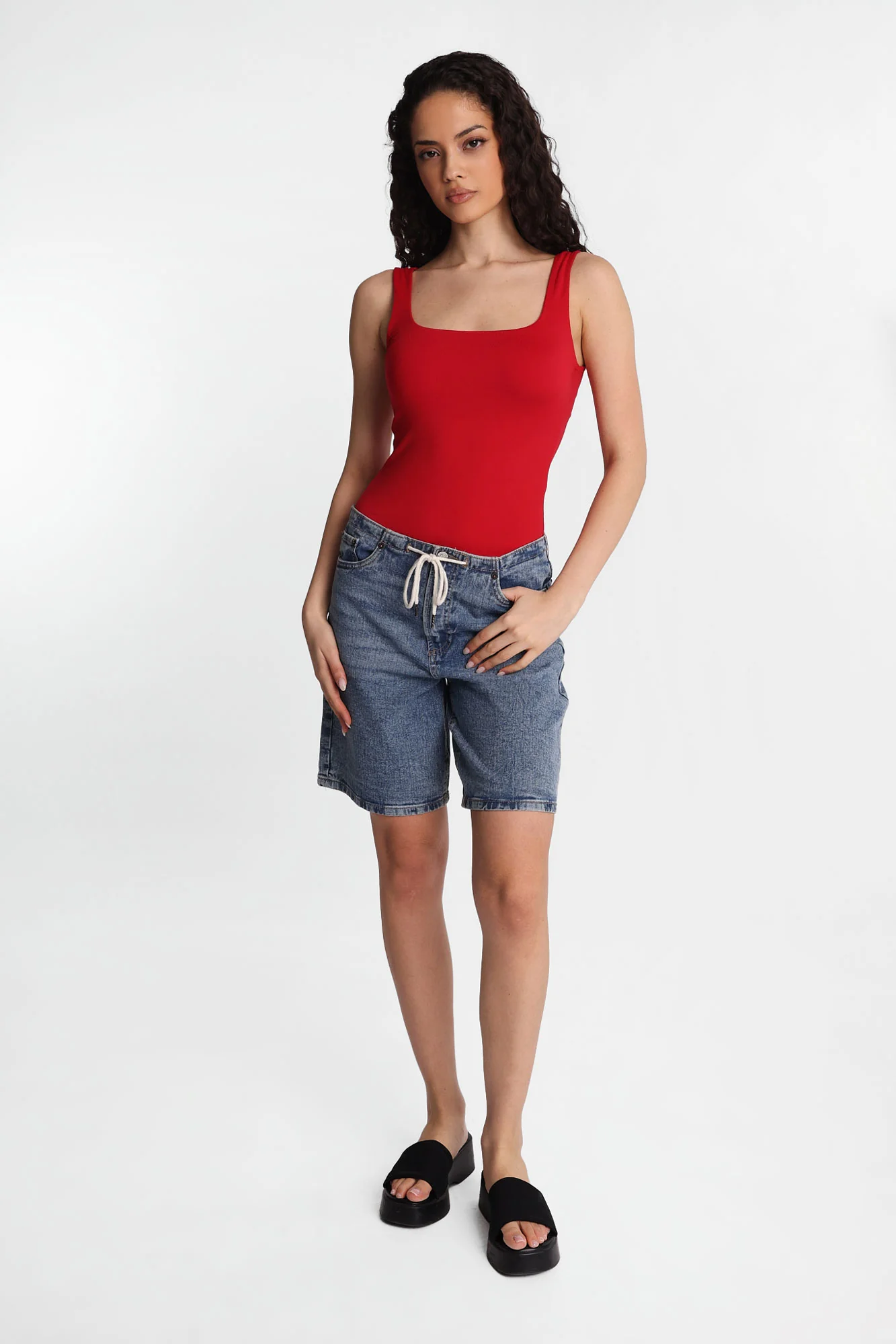 AERO Super Soft Square Neck Tank Bodysuit - Image 17