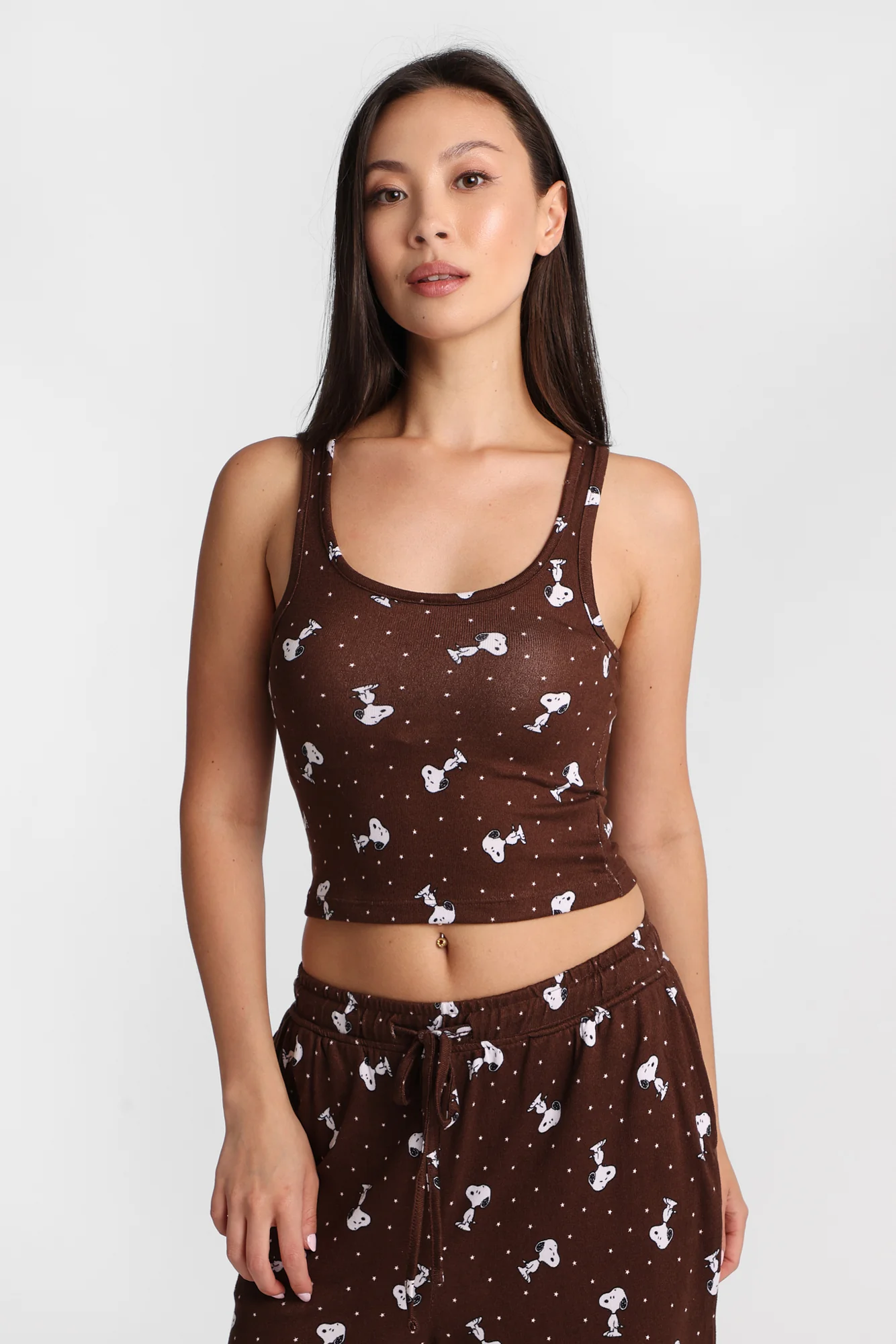 Peanuts Snoopy Star Super Soft Pajama Tank Top & Wide Leg Pants 2-Piece Set - Image 2