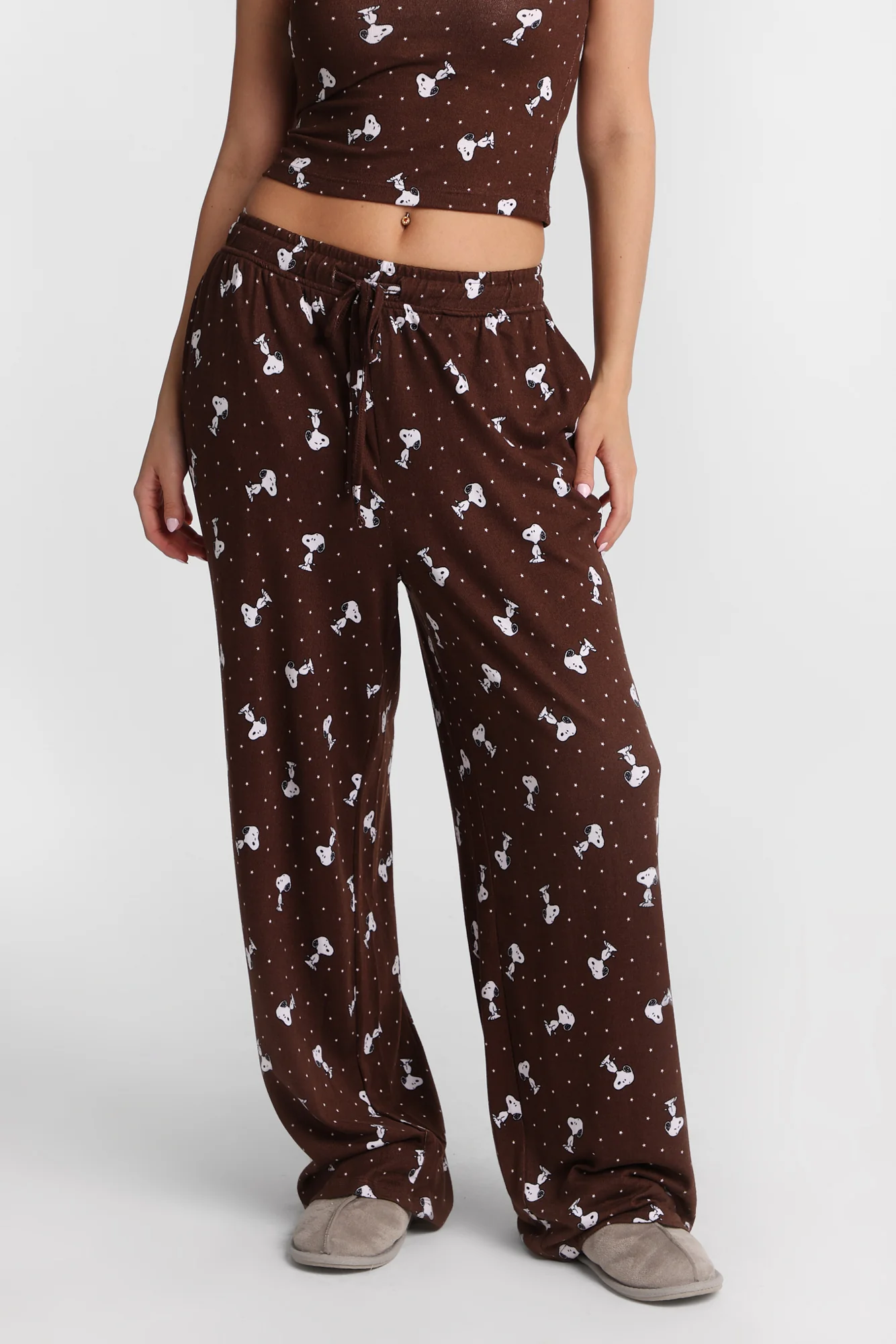 Peanuts Snoopy Star Super Soft Pajama Tank Top & Wide Leg Pants 2-Piece Set - Image 3