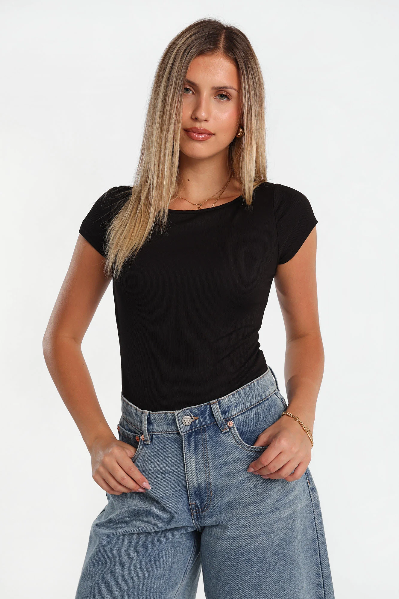 AERO Super Soft Short Sleeve Boat Neck Bodysuit