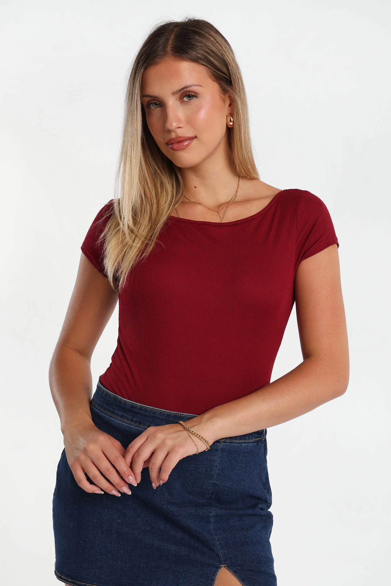 AERO Super Soft Short Sleeve Boat Neck Bodysuit - Image 13